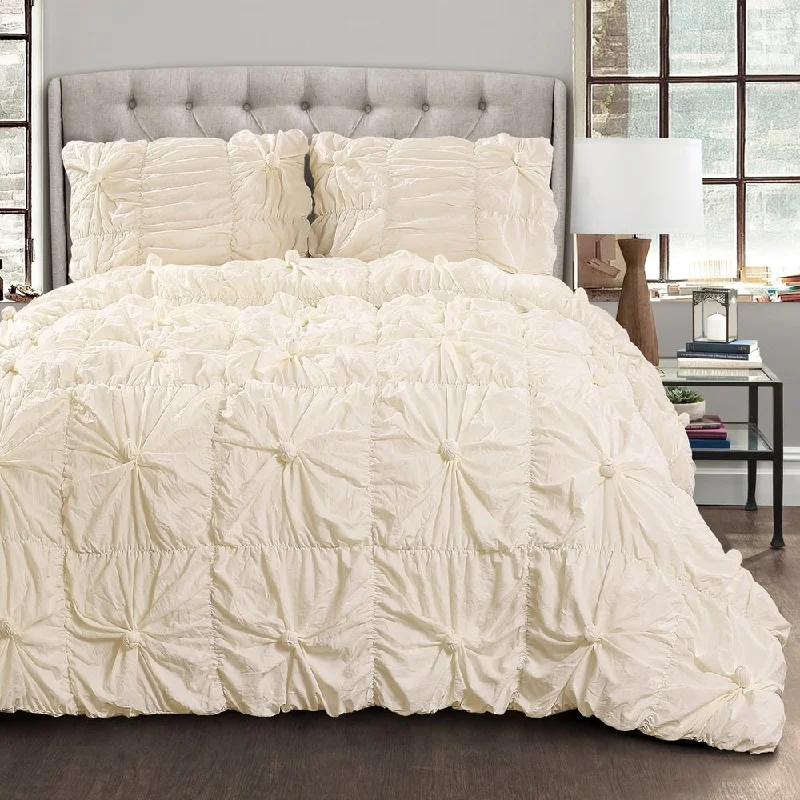 Cotton - filled comforters for a breathable and natural sleep experienceLush Decor Bella Sabby Chic 3 Piece Comforter Set