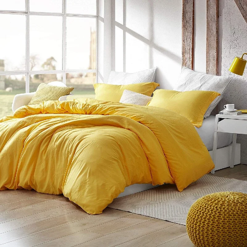 Microfiber - filled comforters that are lightweight and easy to care forNatural Loft Oversized Comforter Set - Mimosa