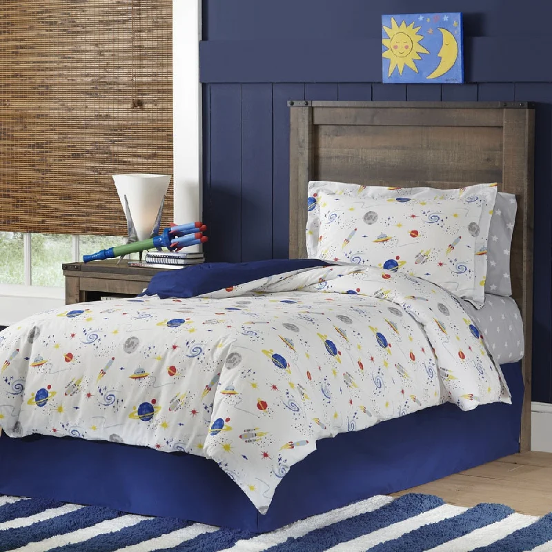 Cotton Pillows for Natural ComfortLullaby Bedding Space Collection Cotton Printed 3-piece Duvet Set Cotton Pillows for Natural ComfortLullaby Bedding Space Collection Cotton Printed 3-piece Duvet Set