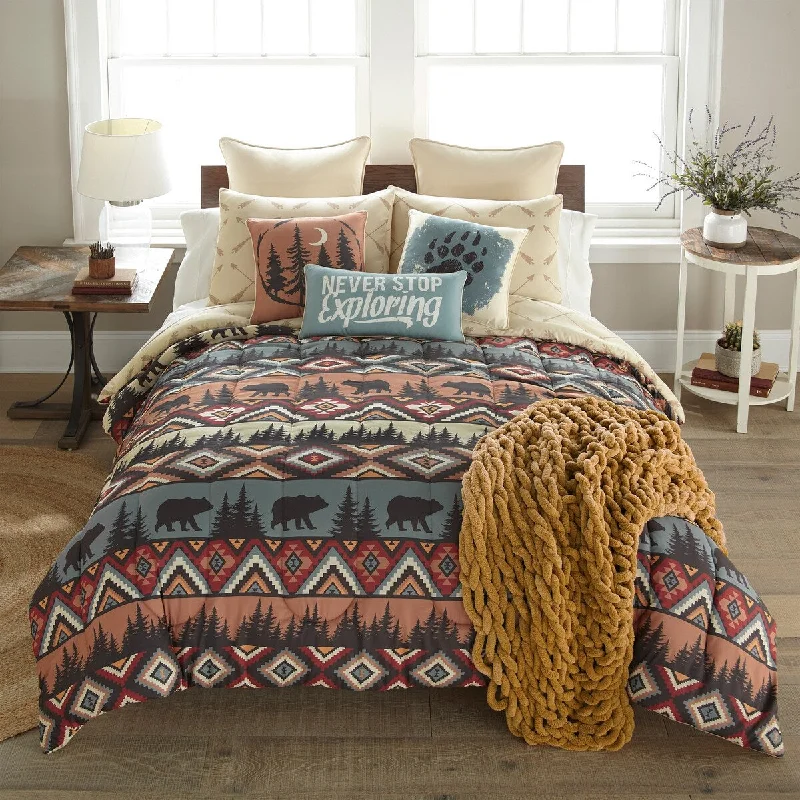 Queen - size comforters for standard queen - sized mattressesBear Totem 3 PC Comforter Set from Your Lifestyle by Donna Sharp Queen - size comforters for standard queen - sized mattressesBear Totem 3 PC Comforter Set from Your Lifestyle by Donna Sharp