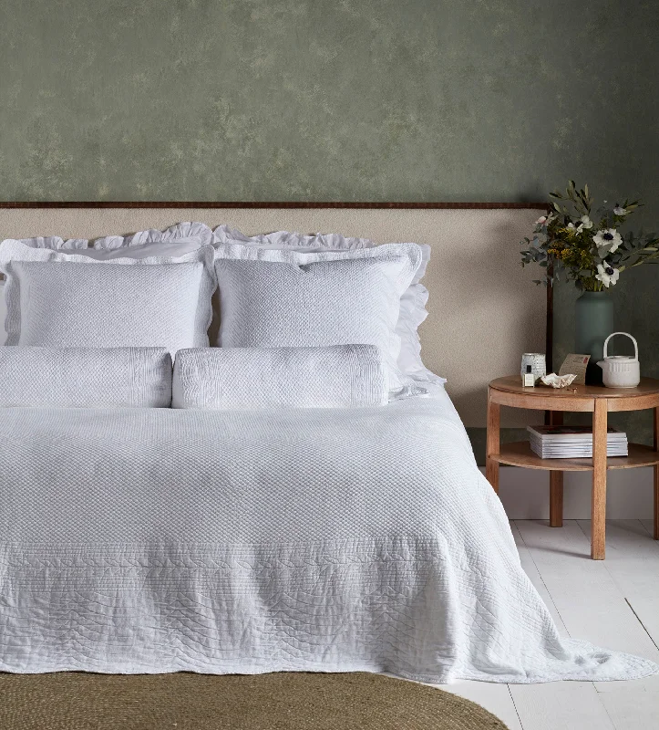 asian - inspired bedspreads with traditional motifs such as cherry blossoms or dragons for a zen atmosphereWhite Verity 100% Cotton Cushion Cover and Bedspread asian - inspired bedspreads with traditional motifs such as cherry blossoms or dragons for a zen atmosphereWhite Verity 100% Cotton Cushion Cover and Bedspread
