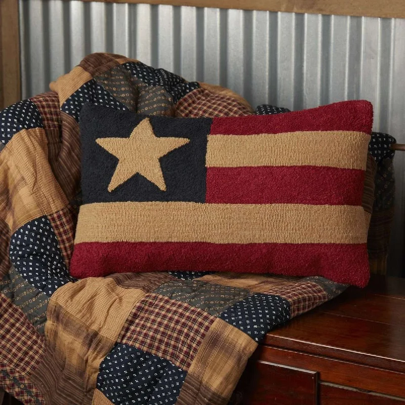 Hypoallergenic Pillows for Allergy SufferersPatriotic Patch Flag Hooked Pillow 14"x22"