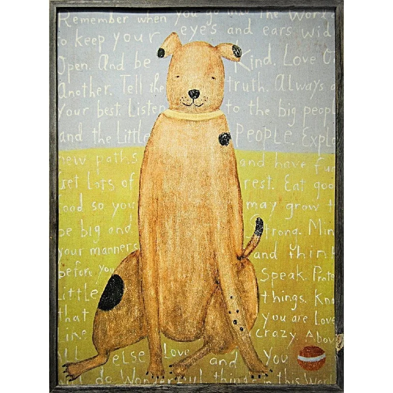 Wool - filled mattresses for natural insulation and moisture - wickingART PRINT - Brown Boy Dog