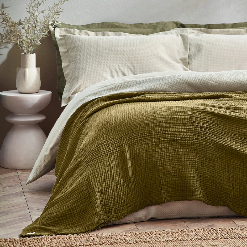 bohemian bedspreads with vibrant colors and patterns for an eclectic decorLark Muslin Cotton Oversized Throw Khaki bohemian bedspreads with vibrant colors and patterns for an eclectic decorLark Muslin Cotton Oversized Throw Khaki