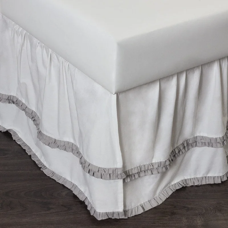 Bed skirts with a nautical themeCottage Home Petra Ruffle Grey Cotton 3 Piece Tuck in Bed Skirt Bed skirts with a nautical themeCottage Home Petra Ruffle Grey Cotton 3 Piece Tuck in Bed Skirt