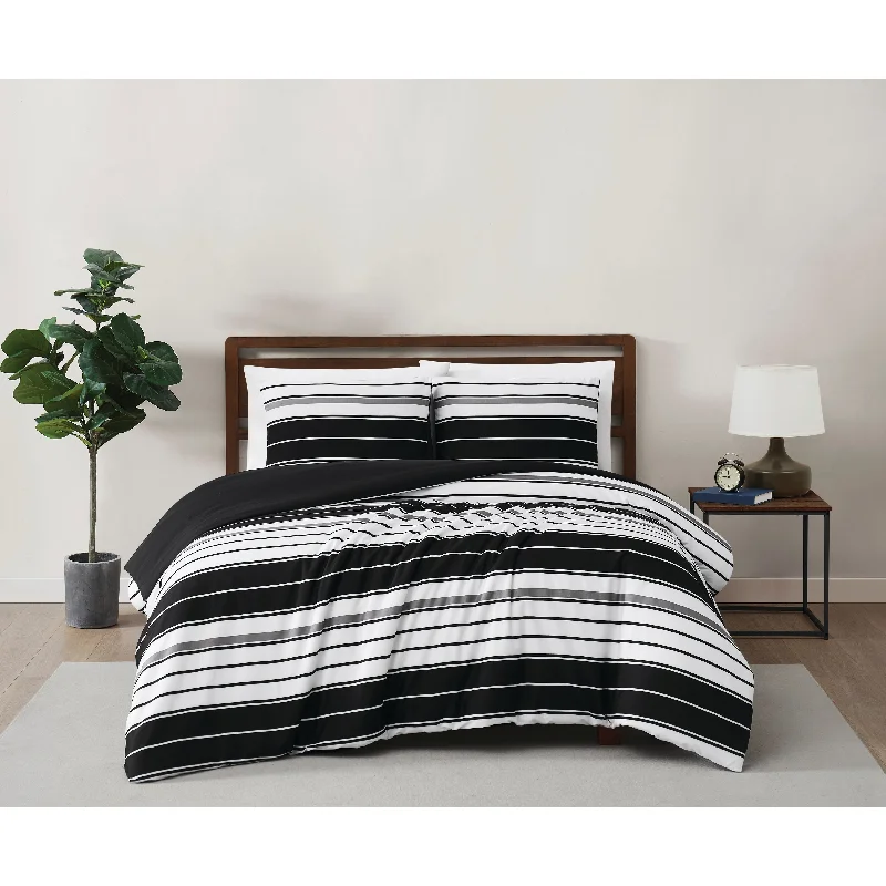 Synthetic - filled comforters like polyester for affordability and hypoallergenic propertiesTruly Soft Brentwood Stripe Comforter Set