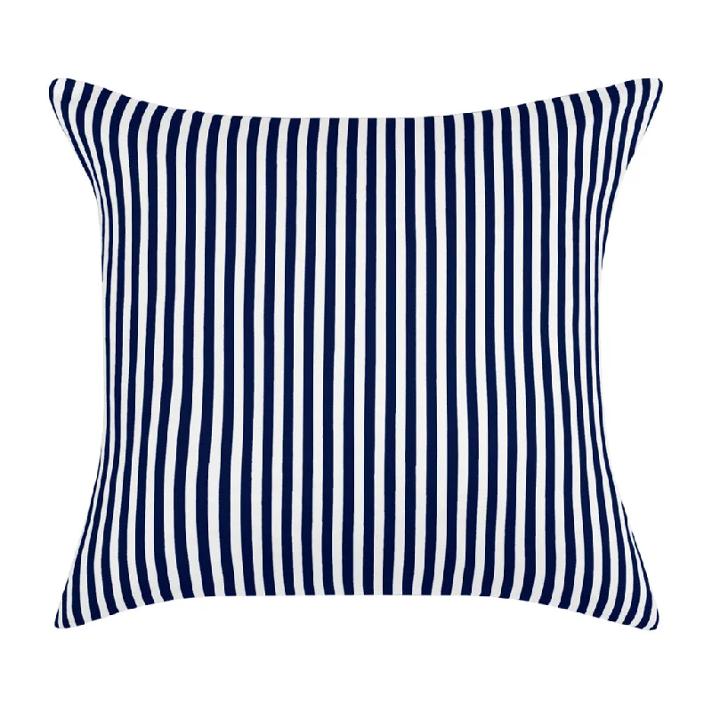 Back Support Pillows for Office ChairsNavy Blue Striped Square Throw Pillow