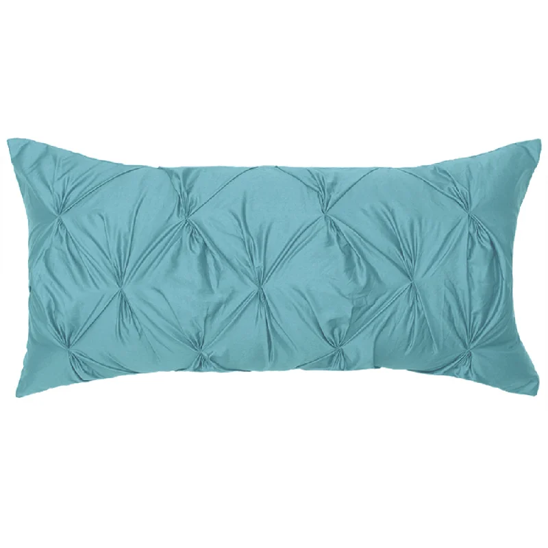 Cotton Pillows for Natural ComfortThe Turquoise Pintuck Throw Pillow