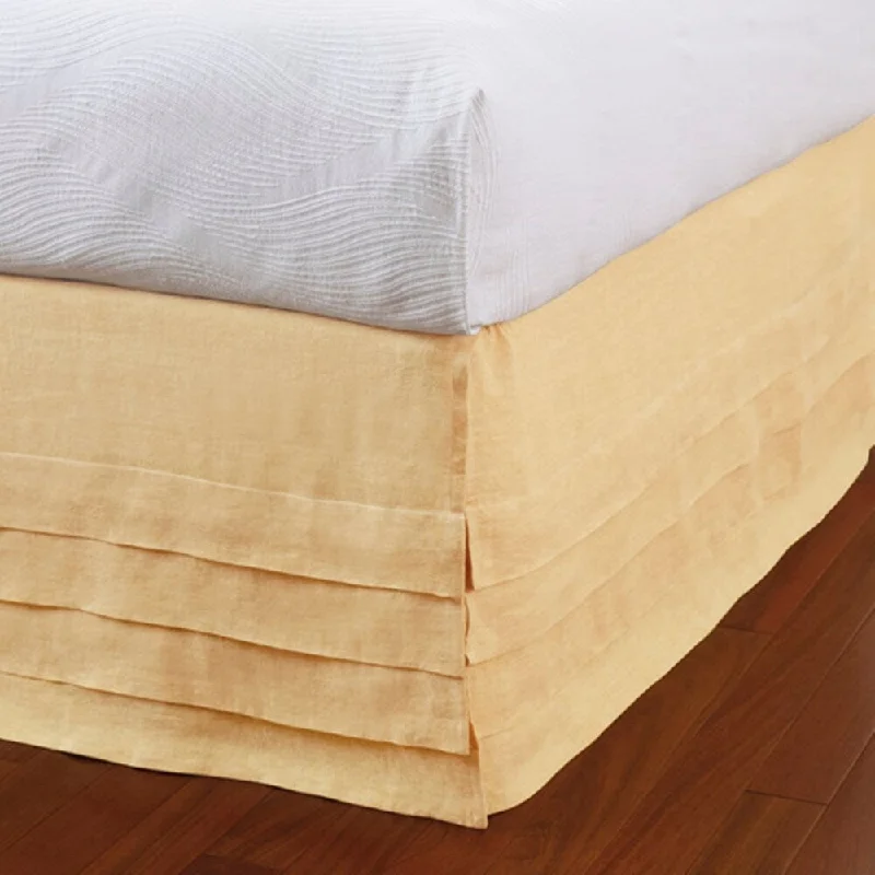 Bed skirts with a country - style patternLayla Sun Linen Panel Bed Skirt - Twin
