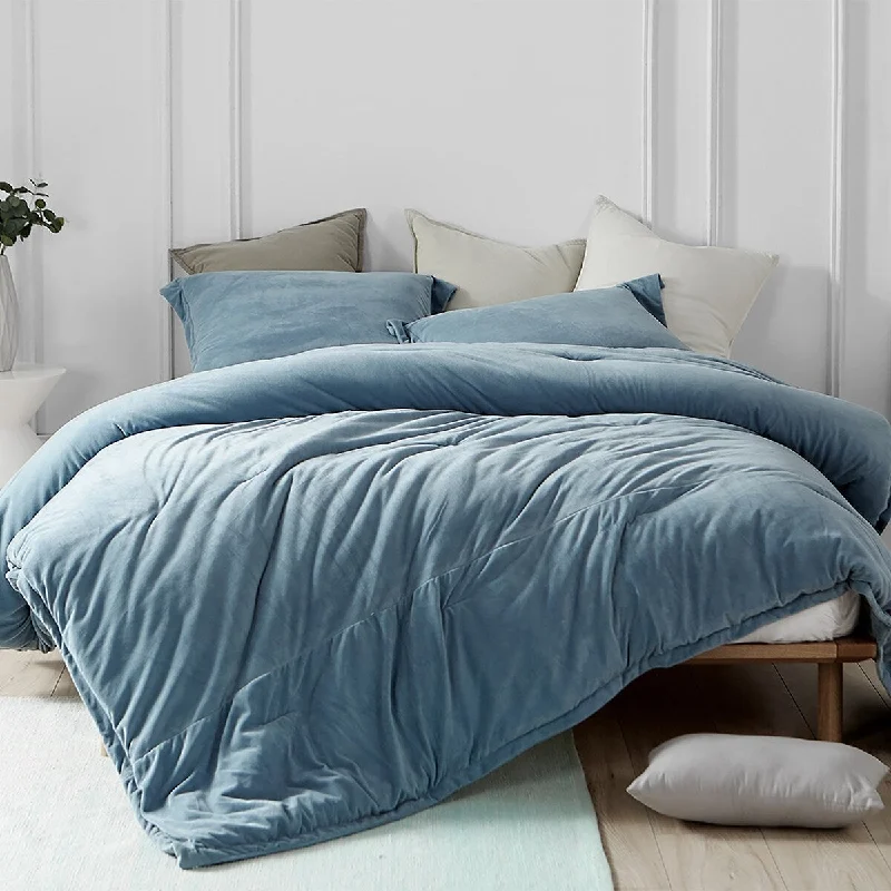 Microfiber - filled comforters that are lightweight and easy to care forBaby Bird - Coma Inducer® Oversized Comforter Set - Smoke Blue