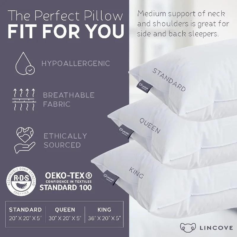 Decorative Pillows for Living Room MakeoverLincove Luxury Hotel Collection Bed Pillows for Sleeping with Premium 600 Count Cotton Shell Decorative Pillows for Living Room MakeoverLincove Luxury Hotel Collection Bed Pillows for Sleeping with Premium 600 Count Cotton Shell
