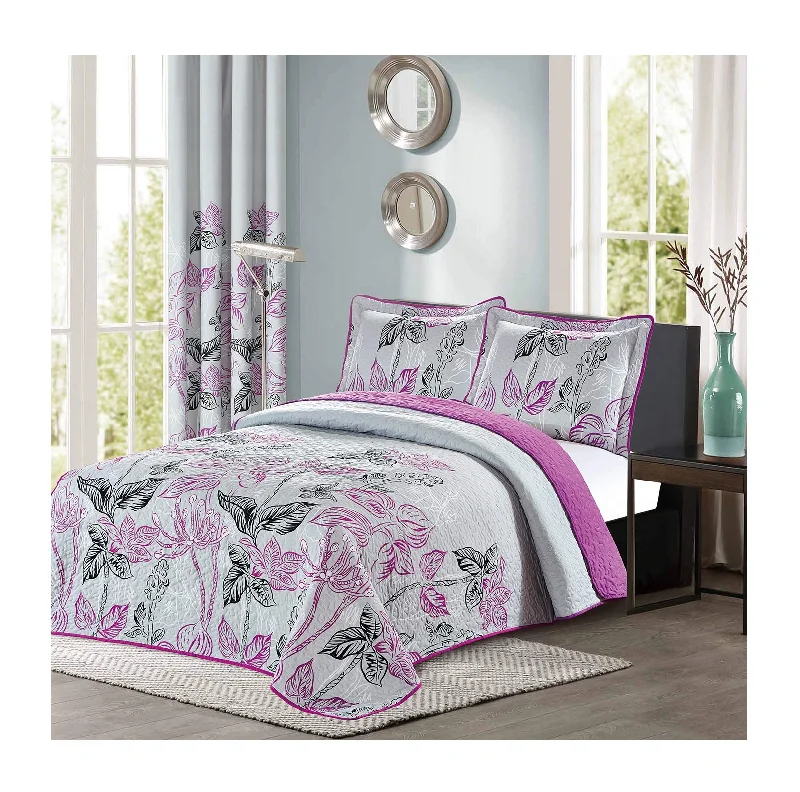 cotton bedspreads for breathability and softnessAll American Collection Purple and Grey Modern Plaid Bedspread and Pillow Sham Set | Matching Curtains Available! cotton bedspreads for breathability and softnessAll American Collection Purple and Grey Modern Plaid Bedspread and Pillow Sham Set | Matching Curtains Available!