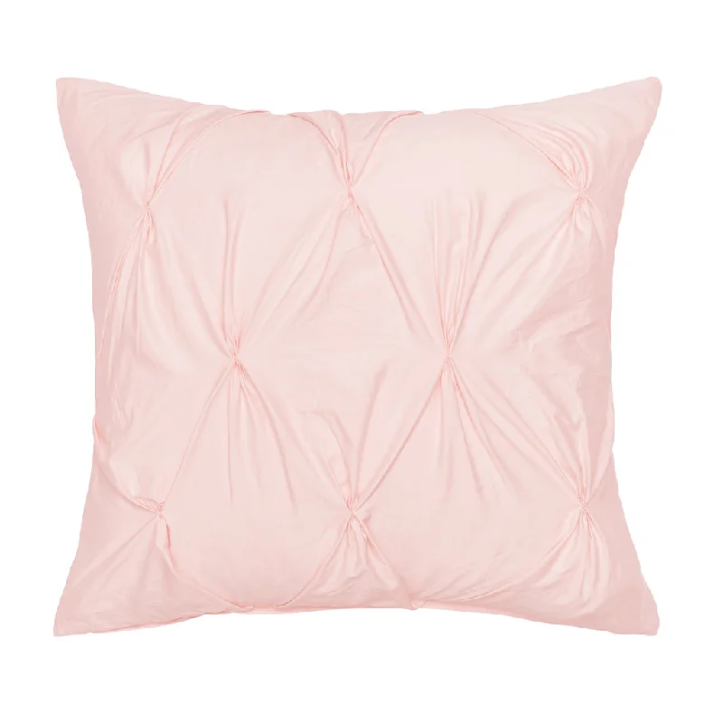 Velvet Pillows for a Touch of EleganceThe Pink Pintuck Square Throw Pillow