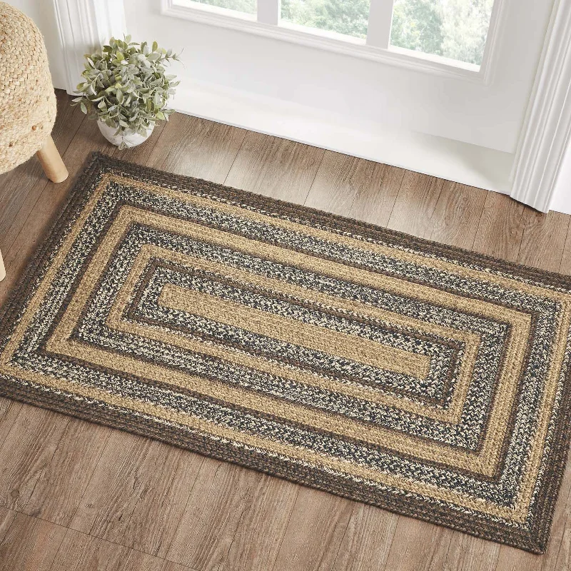Bed skirts with a shabby - chic styleEspresso Jute Rug Rect w/ Pad 27x48