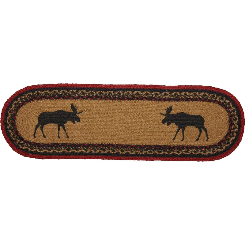 Bed skirts with a scalloped hem for a charming detailCumberland Stenciled Moose Jute Stair Tread Oval Latex 8.5x27 Bed skirts with a scalloped hem for a charming detailCumberland Stenciled Moose Jute Stair Tread Oval Latex 8.5x27