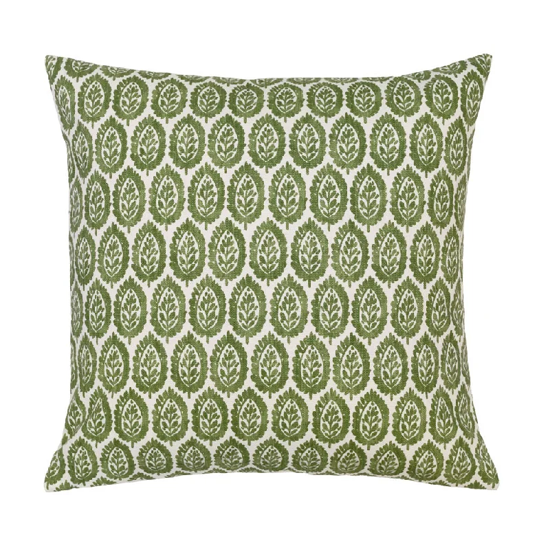 Square Pillows for Modern Home DecorThe Green Boho Leaf Square Throw Pillow