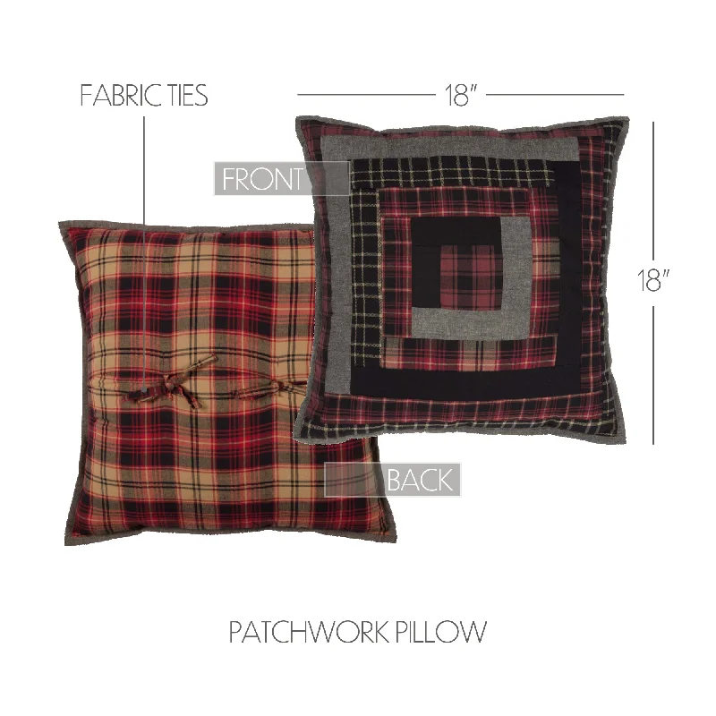 Bed skirts with a Christmas - themed patternCumberland Patchwork Pillow 18x18