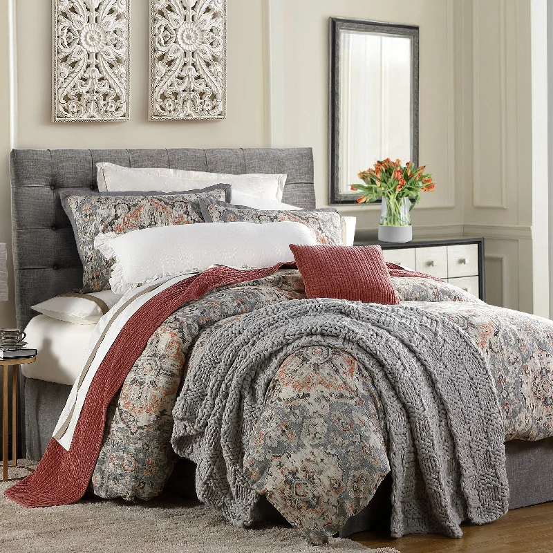 Microfiber - filled comforters that are lightweight and easy to care forHiEnd Accents Carmen Taupe Linen Medallion Vintage Kilim Modern Rustic 3 Piece Comforter Set Microfiber - filled comforters that are lightweight and easy to care forHiEnd Accents Carmen Taupe Linen Medallion Vintage Kilim Modern Rustic 3 Piece Comforter Set