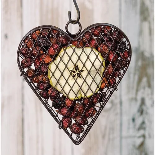 Bed skirts in neutral colors for easy pairingWire Mesh Heart w/Apple Potpourri