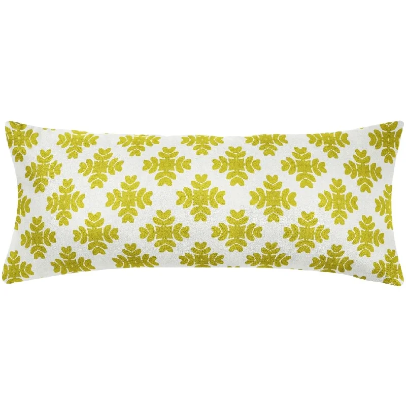 Back Support Pillows for Office ChairsBrushstrokes Citrine 14x36 Pillow