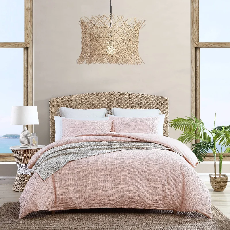 Goose down comforters known for their superior quality and insulationTommy Bahama Textured Waffle Cotton Comforter Set