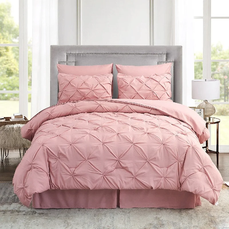 Queen - size comforters for standard queen - sized mattresses8-piece Pinch Pleated Bed-in-a-Bag Down Alternative Comforter Set Queen - size comforters for standard queen - sized mattresses8-piece Pinch Pleated Bed-in-a-Bag Down Alternative Comforter Set