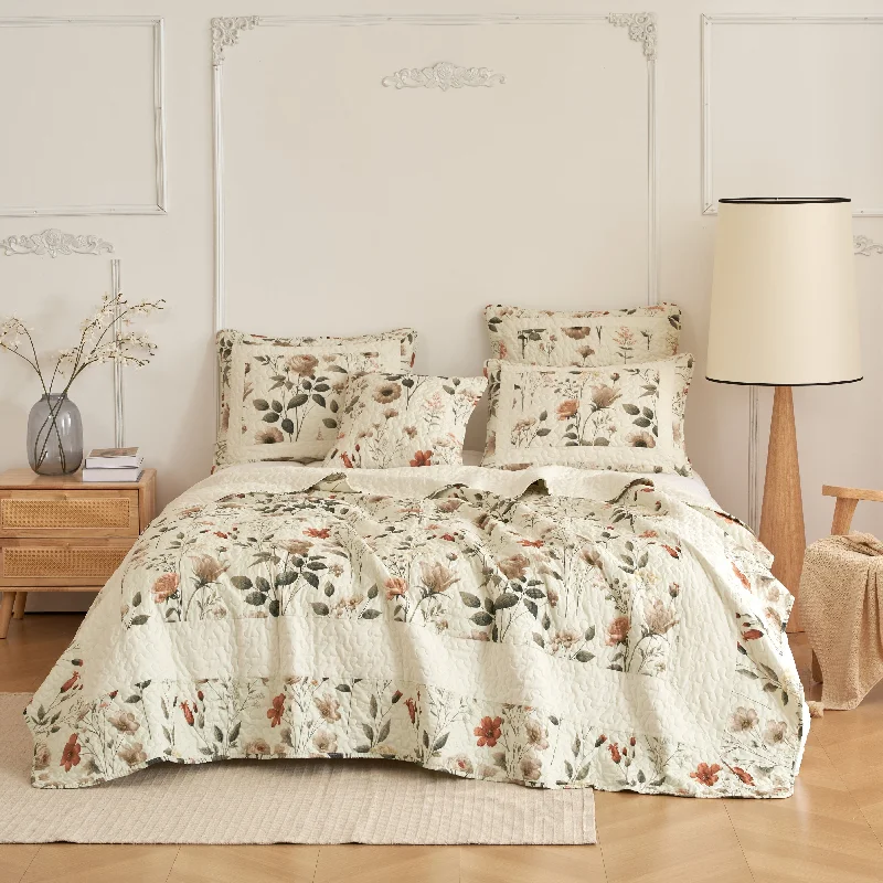 victorian style bedspreads with intricate embroidery for a classic and elegant touchDaDalogy Enchanted Meadow Bed in a bag Set - Victoria Garden Delicate Floral Symphony in Beige, Rose, and Soft Green, Luxuriously Soft Quilted Set victorian style bedspreads with intricate embroidery for a classic and elegant touchDaDalogy Enchanted Meadow Bed in a bag Set - Victoria Garden Delicate Floral Symphony in Beige, Rose, and Soft Green, Luxuriously Soft Quilted Set