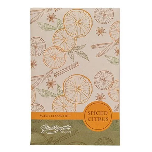Bed skirts with a geometric print for a modern aestheticSpiced Citrus Sachet