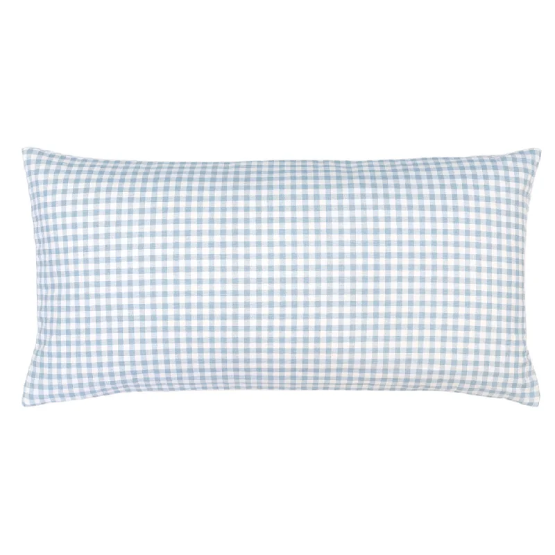 Cotton Pillows for Natural ComfortThe Light Blue Gingham Throw Pillow