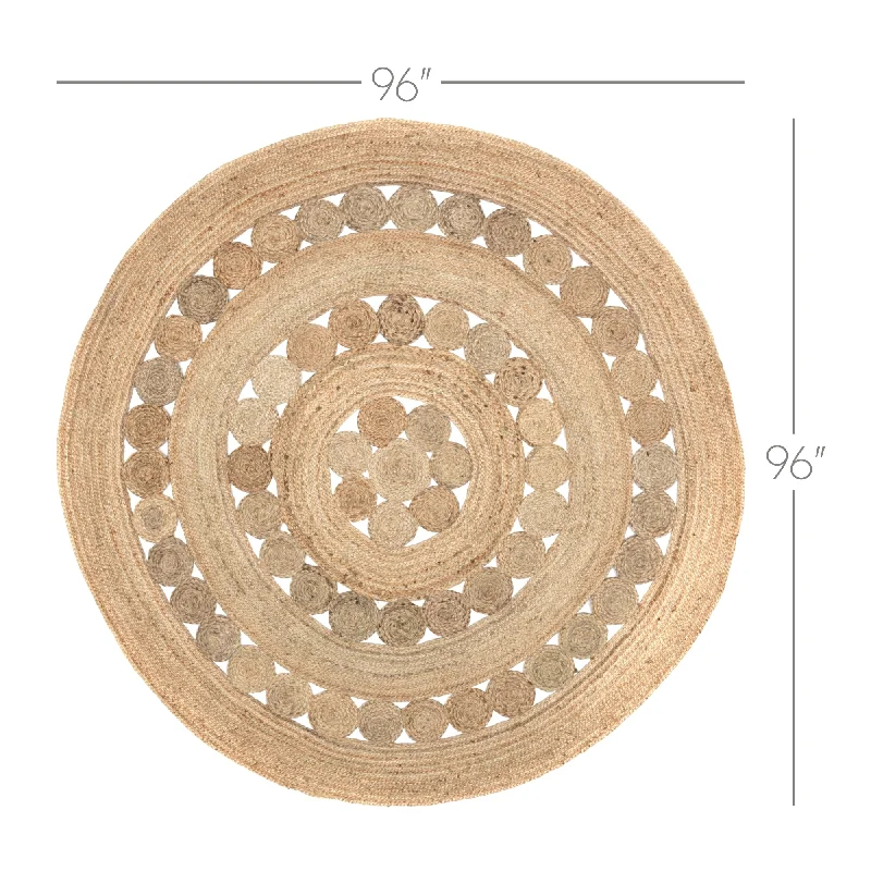 Bed skirts with a mermaid - themed printCeleste Jute Rug 8ft Round