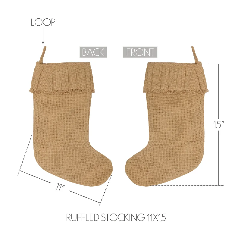 Bed skirts with a country - style patternFestive Natural Burlap Ruffled Stocking 11x15 Bed skirts with a country - style patternFestive Natural Burlap Ruffled Stocking 11x15