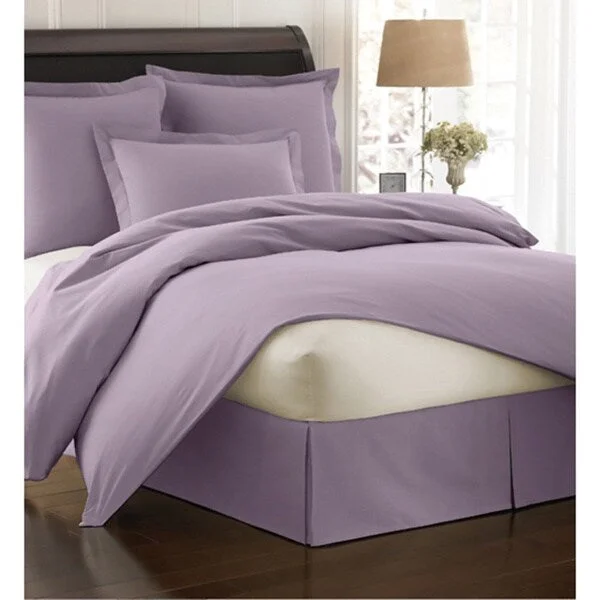 Bed skirts with a shabby - chic stylePoplin Tailored Pleated 14-inch Drop Bedskirt