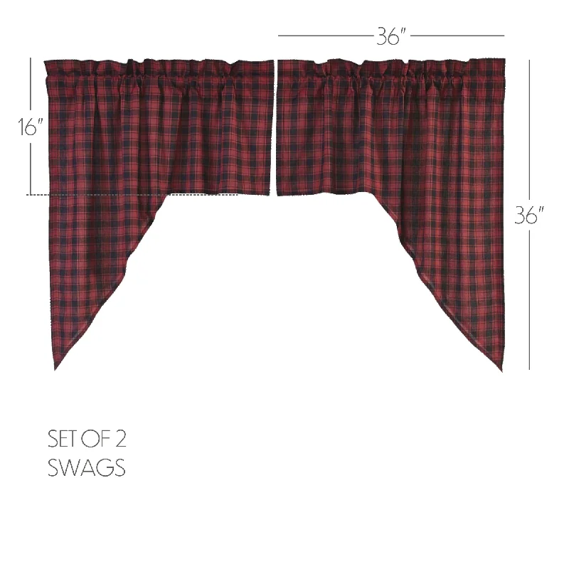 King - size bed skirts in solid colorsCumberland Swag Set of 2 36x36x16