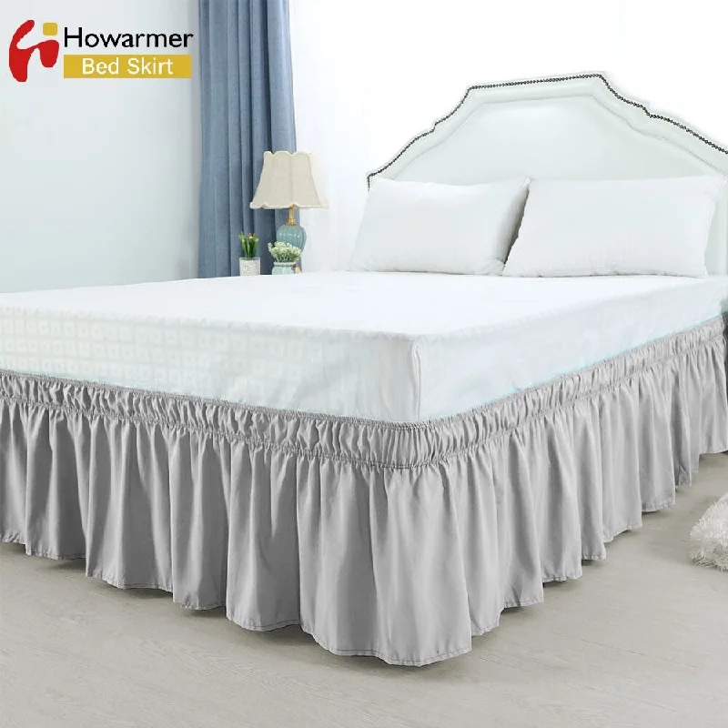 Polyester bed skirts for easy care and durabilityElastic Replaceable Pleated Wrap Around Bed Skirts Polyester bed skirts for easy care and durabilityElastic Replaceable Pleated Wrap Around Bed Skirts