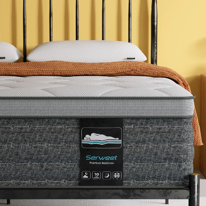 King - size mattresses for spacious master bedroomsSerweet 10 Inch Hybrid Mattress with Memory Foam and Heavier Coils,Mattress in a Box King - size mattresses for spacious master bedroomsSerweet 10 Inch Hybrid Mattress with Memory Foam and Heavier Coils,Mattress in a Box