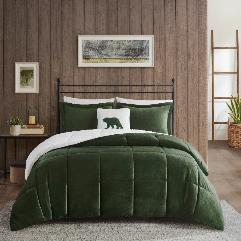 Cotton - filled comforters for a breathable and natural sleep experienceWoolrich Alton Plush to Sherpa Down Alternative Comforter Set Cotton - filled comforters for a breathable and natural sleep experienceWoolrich Alton Plush to Sherpa Down Alternative Comforter Set