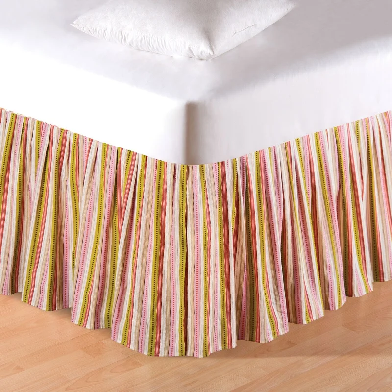 Bed skirts with a plaid pattern for a traditional styleCeline Stripes Twin Bed Skirt Drop Length: 18 inches Bed skirts with a plaid pattern for a traditional styleCeline Stripes Twin Bed Skirt Drop Length: 18 inches