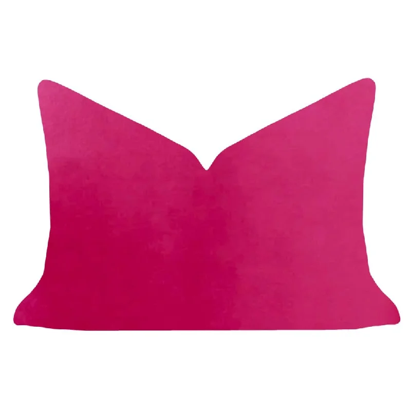 Down Alternative Pillows for Ethical ChoicesHot Pink 14x20 Solid Velvet Pillow