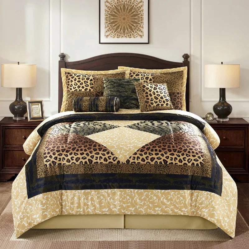 Full - size comforters suitable for full - sized beds in guest rooms or small bedroomsNanshing Africa 7 Piece Animal Print Comforter Set Full - size comforters suitable for full - sized beds in guest rooms or small bedroomsNanshing Africa 7 Piece Animal Print Comforter Set