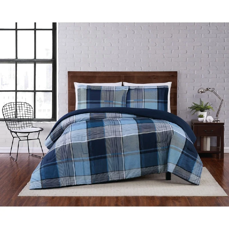 Full - size comforters suitable for full - sized beds in guest rooms or small bedroomsPorch & Den Burntknoll Plaid Comforter Set