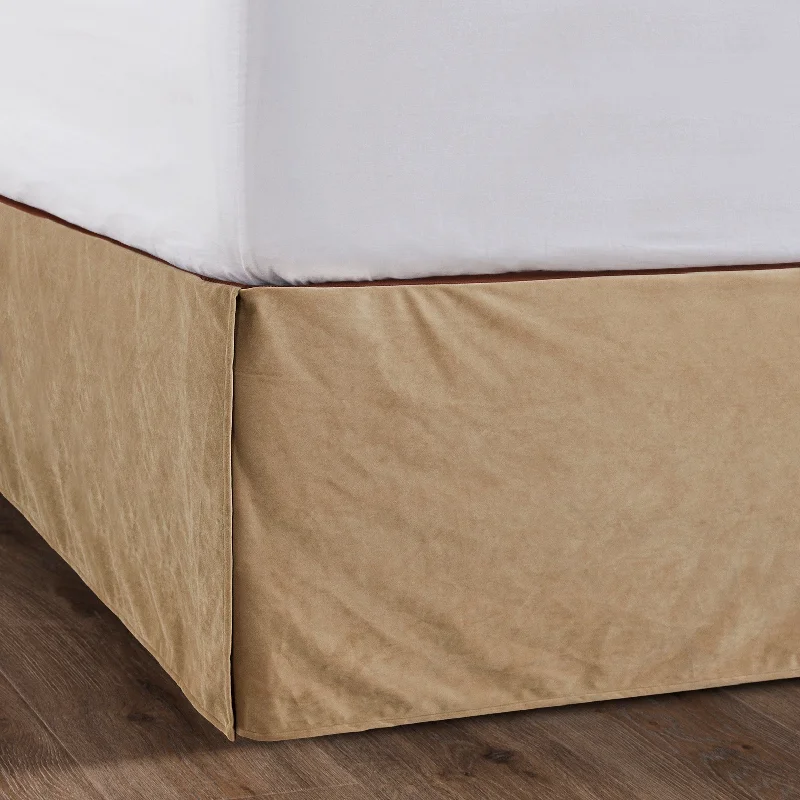 Bed skirts with a geometric print for a modern aestheticHiEnd Accents Velvet Diamond Bed Skirt, 1PC